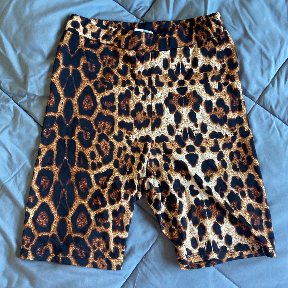 Animal Print Biker Shorts